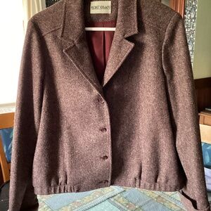 SALE! Hunt Valley tweed wool  herringbone jacket, size 14